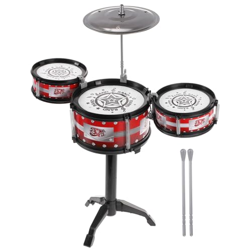 HOOTNEE 3-Trommel-Mini-Percussion-Set Pädagogisches Musikspielzeug-Set Für Kinder Sicher Für Kleinkinder Musik-bildungsset Mit Glatten Kanten von HOOTNEE