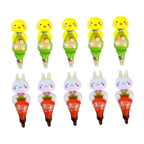 HOOTNEE 10 Stück Ballon Aufblasbarer Stick Prop Aufblasbares Spielzeug Aufblasbarer Stick Für Ostern Kinder Aufblasbarer Stick Ostern Aufblasbarer Stick Osterparty Aufblasbarer Stick von HOOTNEE