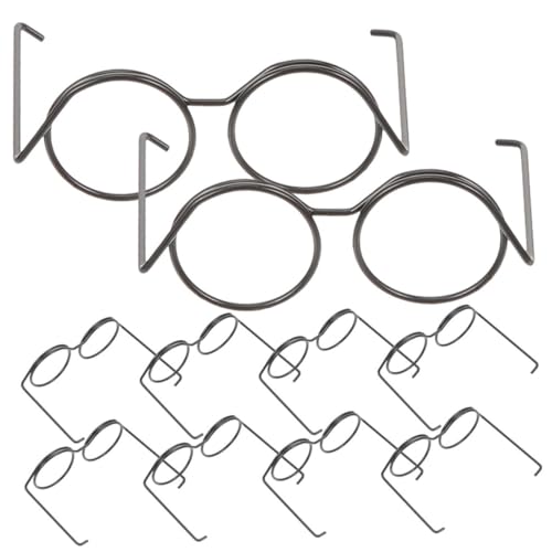 HOOTNEE 10stücke Mini Puppenbrille Runde Metallbrille Ohne Gläser Für Puppen Kreatives Puppenzubehör Für Bastel Dekorationsprojekte Schwarz Trendiger Look HOOTNEE 10stücke Mini Puppenbrille Runde Metallbrille Ohne Gläser Für Puppen Kreatives Puppenzubehör Für Bastel Dekorationsprojekte Schwarz Trendiger Look von HOOTNEE