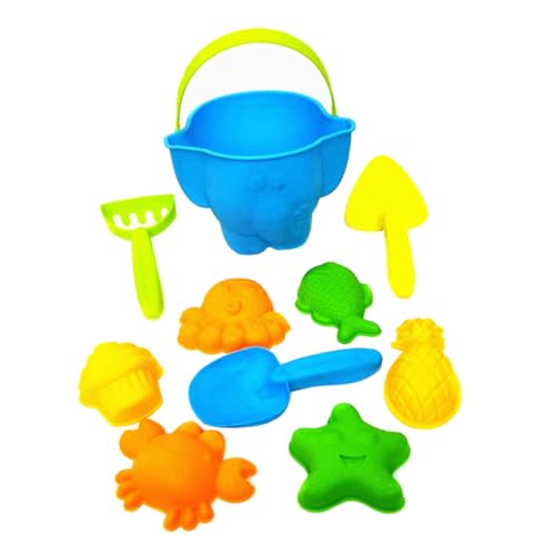 HOOTNEE 10 Stück Set Lustiges Strandspielzeug Tragbare Schaufel Und Eimer Kreatives Wasserspielzeug Für Kinder Jungen Und Mädchen Ideal Für Sand Und Wasserspieltisch Perfekt Für Den von HOOTNEE