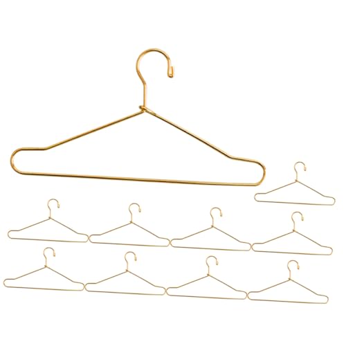 HOOTNEE 10 Stück Teiliges Mini Metall Kleiderbügel für Puppenkleider und Haustierkleidung Goldfarbene Stabile und Flexible Miniaturbügel zur Ordentlichen Aufbewahrung und Faltenfreien HOOTNEE 10 Stück Teiliges Mini Metall Kleiderbügel für Puppenkleider und Haustierkleidung Goldfarbene Stabile und Flexible Miniaturbügel zur Ordentlichen Aufbewahrung und Faltenfreien von HOOTNEE