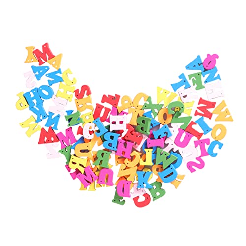 HOOTNEE 100st Weihnachtsholzscheibe Kinder Dekor Lernspielzeug Weihnachtsdekoration Alphabet-Spielzeug Kinder Spielset Puzzle-Spielzeug Holzspielzeug Ausbildung Für Hölzern Bambus Material von HOOTNEE