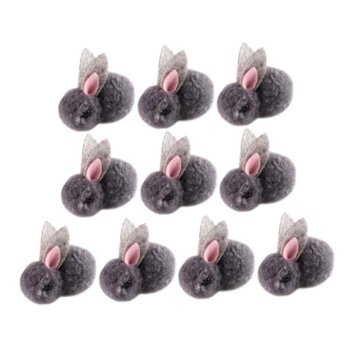 HOOTNEE 10St Plüsch Häschen Bunny pummeluff Kuscheltier bocksack muttagsgeschenke Miniature Plüschhasenspielzeug kleine Plüschtiere Bekleidungsversorgung Kaninchen selber Machen Grey von HOOTNEE