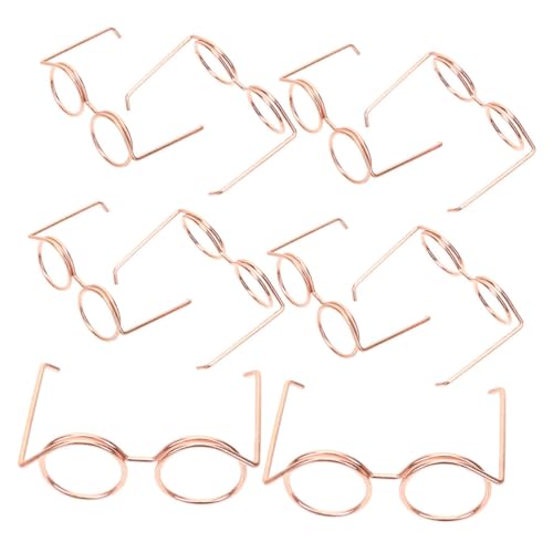 HOOTNEE 10St Puppenbrille Spielzeugbrillen für Puppen Minibrille für Puppen für puppenkleidung doll Accessories Puppe basteln sie eine zum dekorieren Metall von HOOTNEE