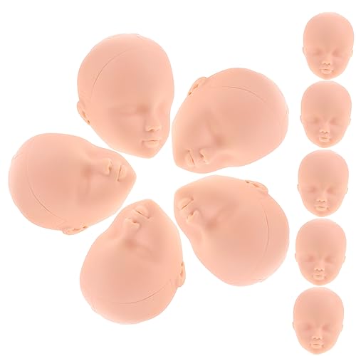 HOOTNEE 10St Puppenkopf anziehen Babypuppenkopf Reborn-Puppen-Set Bausätze Mini-Make-up Mini-Waschmaschine puppenköpfe schminkköpfe Mini-Kopfschmuck Puppenteile Praxis-Make-up-Tool Plastik von HOOTNEE