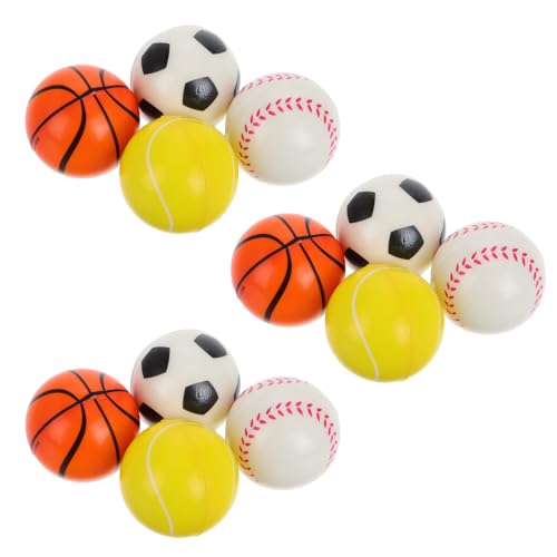 HOOTNEE 12 Stück Teiliges Mini Pu schaumstoffbälle Weiche Elastische Basketball Baseball Fußball Tennisbälle Kompakt Tragbar als Partygeschenke und Stressabbau HOOTNEE 12 Stück Teiliges Mini Pu schaumstoffbälle Weiche Elastische Basketball Baseball Fußball Tennisbälle Kompakt Tragbar als Partygeschenke und Stressabbau von HOOTNEE