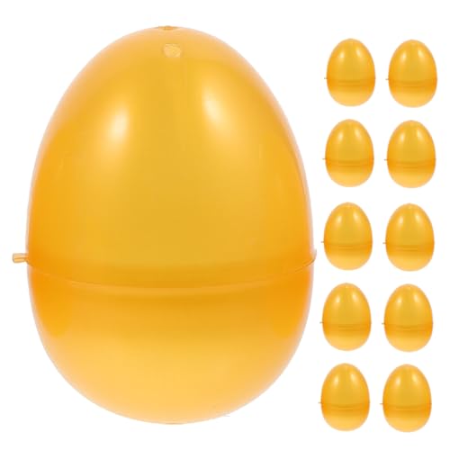 HOOTNEE 12st Goldenes Ei Gacha Künstliche Eier Helle Plastikkugeln Ostereier Zum Befüllen Eier-bonbonschachteln Metallische Ostereier Dekorative Leere Kapseln Abs Kind 6cm Requisiten von HOOTNEE