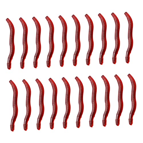 HOOTNEE 150 Stück Realistische Künstliche Wurm Angelköder Rot Lebensnahe Simulation Fischköder für Süßwasser Angeln HOOTNEE 150 Stück Realistische Künstliche Wurm Angelköder Rot Lebensnahe Simulation Fischköder für Süßwasser Angeln von HOOTNEE