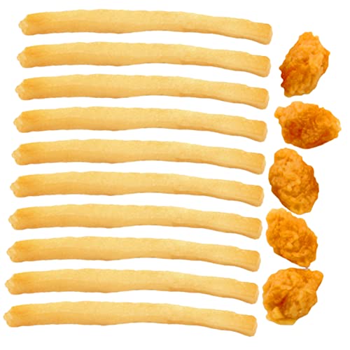 HOOTNEE 15St Pommes-Modell Mini-Pommes Frites Markt-Display-Requisite Realitätsnah Lebensmittelattrappe Modelle gefälschte Lebensmittel realistisch Kleinkind spielt Essen PVC Orange von HOOTNEE