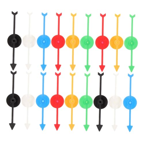 HOOTNEE 18 Stück Rotierender Kunststoffzeiger Magnetpfeil Spielzeug Brettspiel Ersatz Mathe Fidget Pfeilspiel Brett Plattenspieler Zubehör Plattenspieler von HOOTNEE