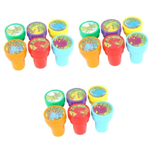 HOOTNEE 18 Teilige Stempel Für Kidcraft Spielset Mini Spielzeug Dinosaurier Mini Kinderstempel Kinderspielzeug Stempel Spielzeug Spielzeug Für Kinder Cartoon Stempel Stempel Für von HOOTNEE