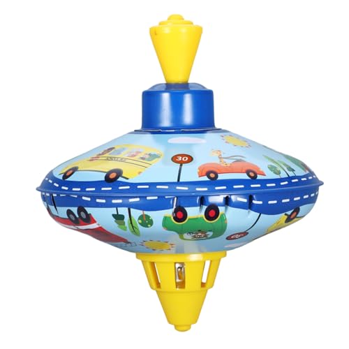 HOOTNEE 1stk Kreisel Aus Blech Bebe Tops Spielzeug Bulk-Mini-Spielzeug Musik-top-Spielzeug Spitzenspiel Kreiseloberteil Zappeln Favorisieren Klassisch Korb Spinnig Eisenblech Blue von HOOTNEE