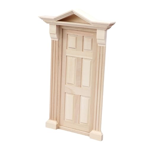 1Stk Miniaturtür Mini möbel Miniature Furniture Feentür für die Wand winzige Holztür Ornament Modelle Mini-Türverzierung Mini-Szenendekore Massivholz Dekorationen Säule schmücken von HOOTNEE