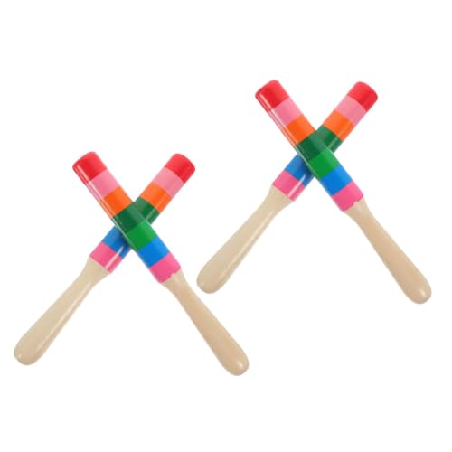 HOOTNEE 2 Paare Bunte Holz Rhythmusstöcke für Percussion Instrumente mit Abgerundeten Kanten Sicherer Klangstab zur Musikalischen Früherziehung und Rhythmusverbesserung HOOTNEE 2 Paare Bunte Holz Rhythmusstöcke für Percussion Instrumente mit Abgerundeten Kanten Sicherer Klangstab zur Musikalischen Früherziehung und Rhythmusverbesserung von HOOTNEE