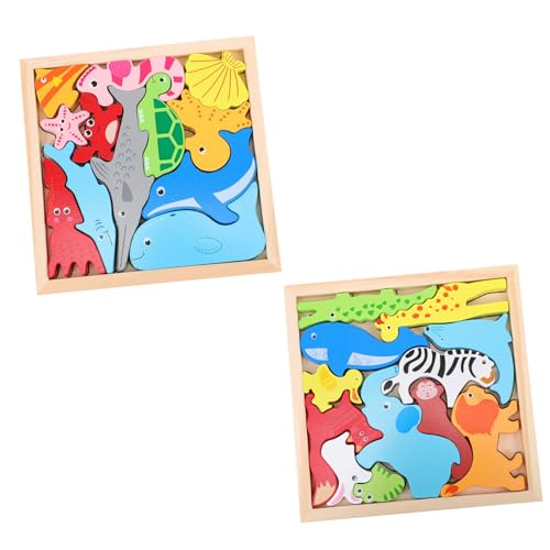 HOOTNEE 2 Sätze Holzpuzzle mit Tieren aus Hochwertigem Holz Pädagogisches Lernspielzeug für Kleinkinder Feinmotorik Farben und Formenerkennung Geeignet Ab Jahr HOOTNEE 2 Sätze Holzpuzzle mit Tieren aus Hochwertigem Holz Pädagogisches Lernspielzeug für Kleinkinder Feinmotorik Farben und Formenerkennung Geeignet Ab Jahr von HOOTNEE