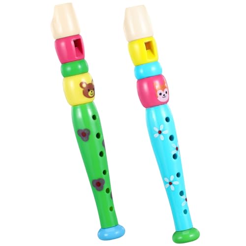 HOOTNEE 2 Stück Klarinetteninstrumente Handglocke Kinderflöteninstrument Musikflöteninstrument Für Kinder Piccoloflöte Musik Sopranflöte Für Kinder Puzzlespielzeug Kinderflötenspielzeug von HOOTNEE