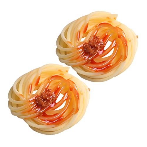HOOTNEE 2 Stück Künstliche Spaghetti Pasta Modell Teilig Realistische Fleischsauce Simulation Lebensmittel Deko für Kinderküche Ladendekoration und Restaurant Tischplatte HOOTNEE 2 Stück Künstliche Spaghetti Pasta Modell Teilig Realistische Fleischsauce Simulation Lebensmittel Deko für Kinderküche Ladendekoration und Restaurant Tischplatte von HOOTNEE