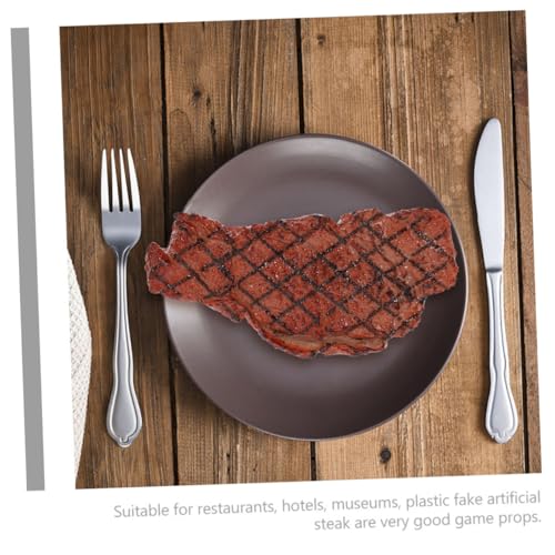 HOOTNEE 2 Stück Künstliches Steak Modell Realistische Gebratene Fleischdekoration für Fotoshooting und Täuschend Echt Farbecht für Restaurant Supermarkt Küche Rollenspiele HOOTNEE 2 Stück Künstliches Steak Modell Realistische Gebratene Fleischdekoration für Fotoshooting und Täuschend Echt Farbecht für Restaurant Supermarkt Küche Rollenspiele von HOOTNEE