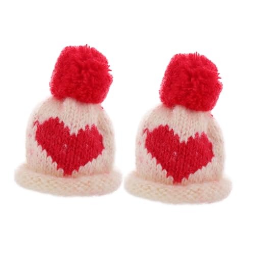 HOOTNEE 2 Stück Mini Strickmützen Handgestrickte Mini Hüte für Puppen und Weinflaschen Kleine Beanie Ornamente Vielseitig Einsetzbar für DIY Bastelprojekte Party und Weihnachtsdekoration HOOTNEE 2 Stück Mini Strickmützen Handgestrickte Mini Hüte für Puppen und Weinflaschen Kleine Beanie Ornamente Vielseitig Einsetzbar für DIY Bastelprojekte Party und Weihnachtsdekoration von HOOTNEE