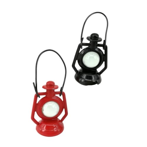 HOOTNEE 2 Stücke Mini Kerosinlichter Mini Puppenmöbel Retro Kerosinlampen von HOOTNEE