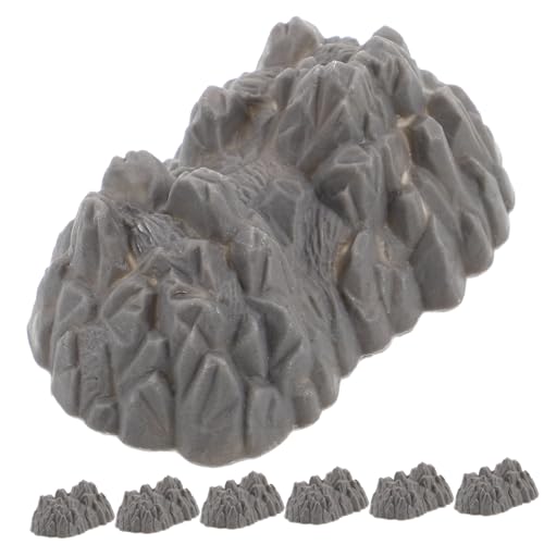 HOOTNEE 20st Rockspielzeug Mikrolandschaftsberg Desktop-steingarten- Mini-steingarten-Statue Mikro-landschaftsdekor Home-Desktop- Landschaftssimulationsberg Plastik Dark Grey von HOOTNEE