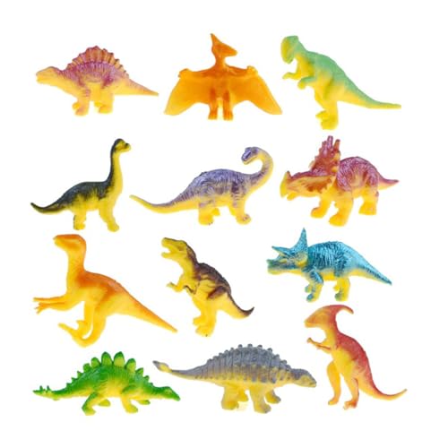 HOOTNEE 24 Stück Dinosaurierfiguren Set Für Bunte Dinosauriermodelle Für Kreatives Und Geburtstagsdeko Ideales Für Jungen Und ädchen Ab 3 Jahren von HOOTNEE