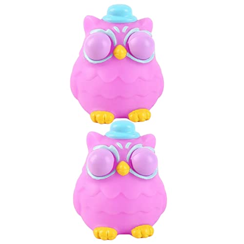 HOOTNEE 2St Prise Musik Entlastungsspielzeug Cartoon- Party Favors Kinderspielzeug spaß Spielzeuge Geschenke Spielzeug für den Schreibtisch Druckspielzeug für Kinder elastisch Puppe PVC von HOOTNEE