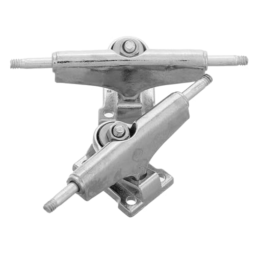 HOOTNEE 2st Skateboardständer Longboard-Trucks LKW-Skateboard Unabhängige Skateboard-Trucks Skatetruck Zubehör Für Finger-Skateboards Silver Metall von HOOTNEE