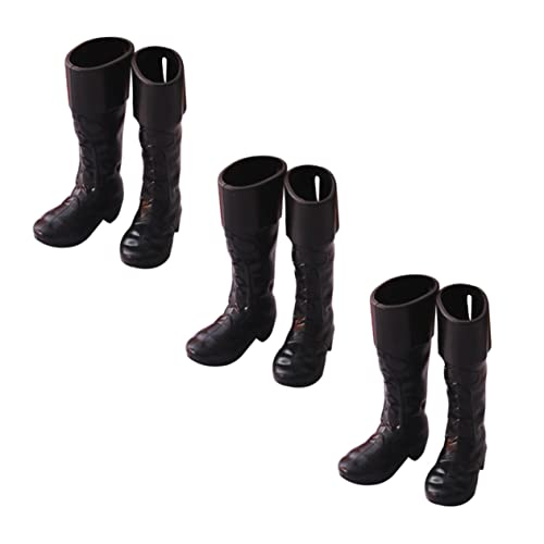 HOOTNEE 3 Paar Mini Weihnachtsstiefel Mini Schuhzubehör Dekorative Mini Stiefel Weihnachtsmann Stiefel Dekoration Puppen Cowgirl Stiefel Weihnachtsmann Schuhe Modellstiefel Für von HOOTNEE