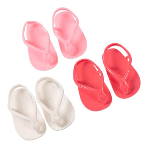 HOOTNEE 3 Paare Puppen Sandalen für Mädchen Handgefertigte Sommer Faux Sandalen in Rosa und Weiß Weiche Bequeme Puppenschuhe als Zubehör für Verschiedene Puppen und Spielszenen HOOTNEE 3 Paare Puppen Sandalen für Mädchen Handgefertigte Sommer Faux Sandalen in Rosa und Weiß Weiche Bequeme Puppenschuhe als Zubehör für Verschiedene Puppen und Spielszenen von HOOTNEE