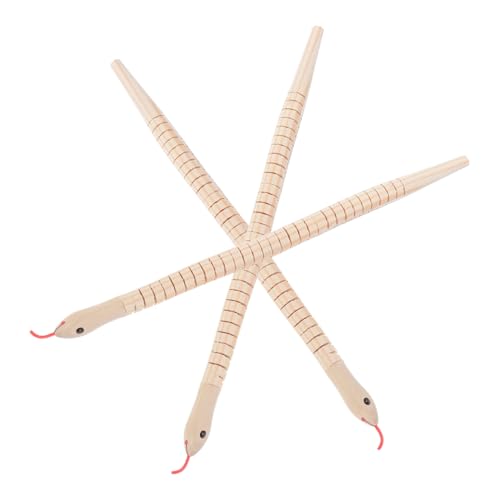 HOOTNEE 3 Stück Teiliges Holz Schlangenspielzeug Unbemalt Flexibel Gelenkig zum Bemalen für Halloween Dekoration Garten Desktop HOOTNEE 3 Stück Teiliges Holz Schlangenspielzeug Unbemalt Flexibel Gelenkig zum Bemalen für Halloween Dekoration Garten Desktop von HOOTNEE