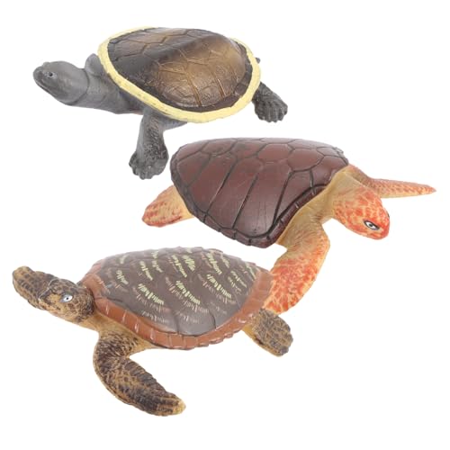 HOOTNEE 3 Stück Teiliges Lebensnahe Schildkrötenfiguren aus Langlebigem Material Detailgetreue Miniatur Schildkröten für Dekoration und Spiel für Sammler HOOTNEE 3 Stück Teiliges Lebensnahe Schildkrötenfiguren aus Langlebigem Material Detailgetreue Miniatur Schildkröten für Dekoration und Spiel für Sammler von HOOTNEE