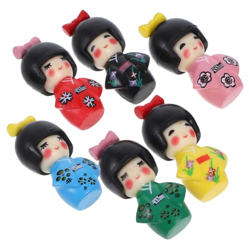 HOOTNEE 36 STK Kimono-puppenschmuck Miniaturstatue Hinamatsuri Mini-Kimono-puppendekoration Miniaturpuppe Asiatisches Puppenmodell Miniatur Japanische Kimono Puppe Miniatur-zubehör Fee PVC von HOOTNEE