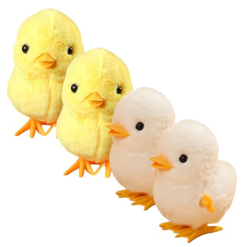 HOOTNEE 4 Stück Aufziehspielzeug Springende Flauschige Hühner und Enten Bunte Mechanische Tiere für Kleinkinder Batteriefrei Fördert Aufmerksamkeit und Motorische Entwicklung HOOTNEE 4 Stück Aufziehspielzeug Springende Flauschige Hühner und Enten Bunte Mechanische Tiere für Kleinkinder Batteriefrei Fördert Aufmerksamkeit und Motorische Entwicklung von HOOTNEE