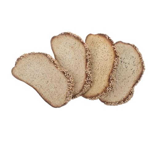 HOOTNEE 4 Stück Lebensechte Gefälschte Brotscheiben-Modelle Für Heimdekoration, Bäckerei-Ausstellung Und Lebensmittelfotografie, Realistische Französische Toast-simulationsbrotmodelle von HOOTNEE