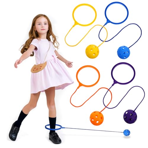 HOOTNEE 4 Stück Teiliges Knöchel Springball für Bunte Sprungspielzeuge aus Robustem Kunststoff Fördert Koordination Motorik und Ganzkörpertraining Geeignet für Drinnen und Draußen HOOTNEE 4 Stück Teiliges Knöchel Springball für Bunte Sprungspielzeuge aus Robustem Kunststoff Fördert Koordination Motorik und Ganzkörpertraining Geeignet für Drinnen und Draußen von HOOTNEE