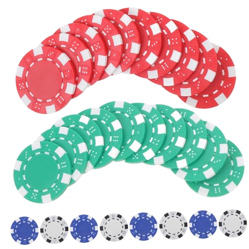 HOOTNEE 40 Stück Teiliges aus Kunststoff Kleine Runde Spielchips in Farben Langlebig und Leicht als Spielzubehör Zählchips und Lernmarker für Poker und Brettspiele HOOTNEE 40 Stück Teiliges aus Kunststoff Kleine Runde Spielchips in Farben Langlebig und Leicht als Spielzubehör Zählchips und Lernmarker für Poker und Brettspiele von HOOTNEE