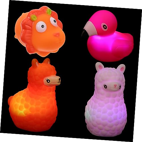 HOOTNEE 4pcs Tiere Baby Badezimmerspielzeug Dusche Spielzeug Spielen Leuchtende Dusche Spiel Spielzeug von HOOTNEE