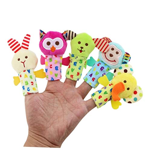 HOOTNEE 5 Teiliges Set Tier Fingerpuppen Aus üsch Interaktives Fingerpuppenspielzeug Für Kleinkinder Ideal Für Kreatives Und Gemeinsame Aktivitäten von HOOTNEE