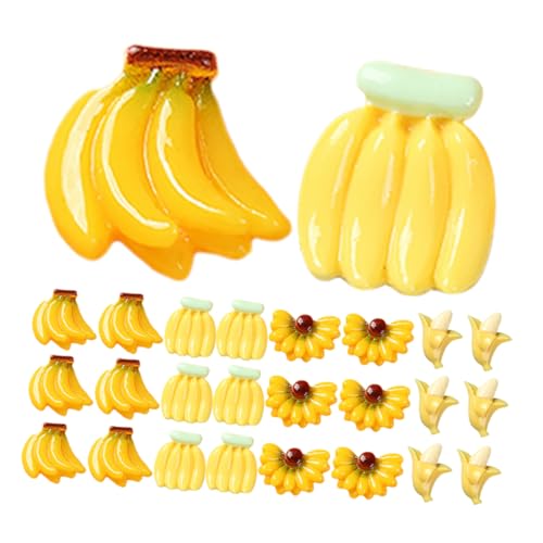 HOOTNEE 50 Stück Dekorative Mini-Bananen, Künstliche Bananen, Modell, Realistische Bananen, Realistische Früchte Für Einzigartige Tischdekoration, Partygeschenke Und von HOOTNEE