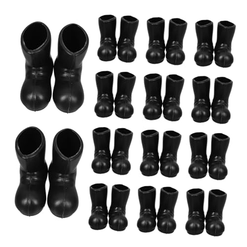 HOOTNEE Weihnachtsdeko Mini 50 Stück Ministiefel Schneemann-Ornamente Mini-Regenstiefel Weihnachtsmann-Stiefel Weihnachtsdeko Weihnachtsstiefel Mini- -dekore Kinder Minischuhe Spielzeug Sport Black von HOOTNEE