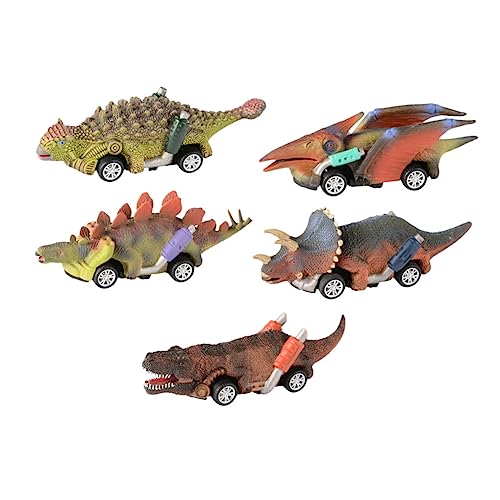 HOOTNEE 5st Dinosaurier-Spielzeug Denksportspielzeug Spielzeugautos Spielen Dinosaurier-partybevorzugung Autospielzeug Mini-tierfiguren Miniatur-Auto-Spielzeug Gehirnspielzeug Plastik von HOOTNEE