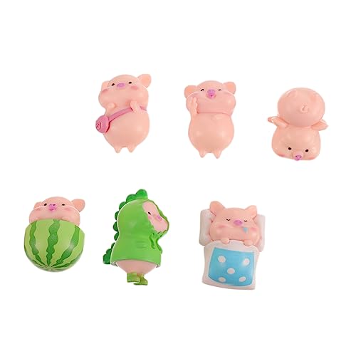 HOOTNEE üße Cartoon Schweinchen Miniatur Figuren Bonsai Dekoration Mikrolandschaft Ornament Für Fotografie Und Wohnkultur Zufällige Designs von HOOTNEE