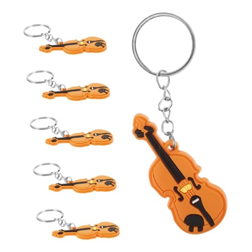 HOOTNEE 6 Stück Geigen Zubehör Geige Zum Aufhängen Ornament Geigen Schlüsselanhänger Schlüsselanhänger Zubehör Musik Geschenk Instrument Schlüsselanhänger Tasche von HOOTNEE