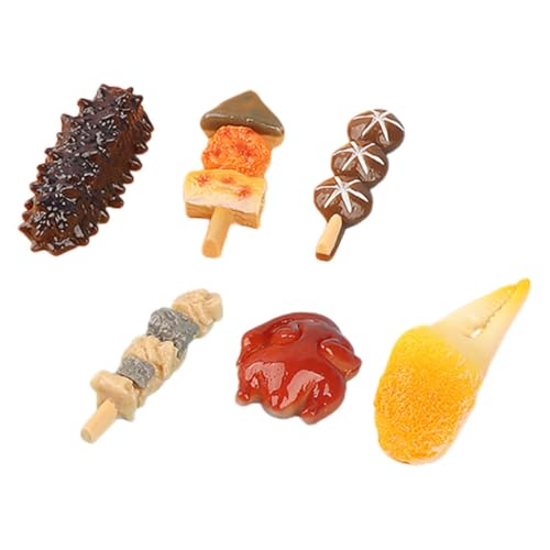 HOOTNEE 6 Stück Simulierte Lebensmittel, Miniatur Snack Landschaft, Snack Ornament, Gefälschter Snack, Realistisches Puppenhaus Lebensmittel, Mini Snack Modell, Mini Snack , DIY Snack von HOOTNEE