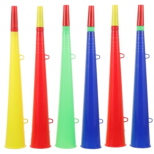 HOOTNEE 6 Stück Sportfans Trompete Kidcraft Spielset Sporthupe Sportspiel Trompete Krachmacher Fußballspiel Horn Fan Jubelinstrument Kinder Musikinstrumente Trompete Krachmacher Jubel von HOOTNEE