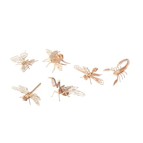 HOOTNEE 6 Stück Teiliges Holzpuzzle Insekten und Tierformen zum Zusammenbauen Stabiles Langlebiges DIY Holzspielzeug für Kreative für Geburtstag und Festtage HOOTNEE 6 Stück Teiliges Holzpuzzle Insekten und Tierformen zum Zusammenbauen Stabiles Langlebiges DIY Holzspielzeug für Kreative für Geburtstag und Festtage von HOOTNEE
