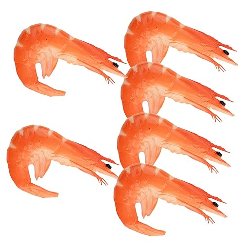 HOOTNEE 6 Stück Teiliges Realistisch Künstliche Garnelen Modelle aus PVC Detailgetreue Nachbildung als Essensdekoration und Lernspielzeug für Sicher und Langlebig HOOTNEE 6 Stück Teiliges Realistisch Künstliche Garnelen Modelle aus PVC Detailgetreue Nachbildung als Essensdekoration und Lernspielzeug für Sicher und Langlebig von HOOTNEE