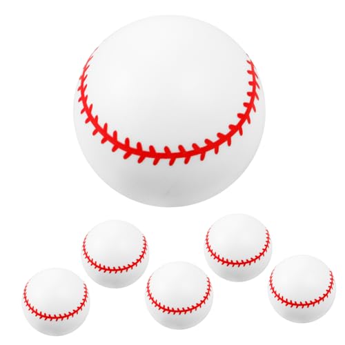 HOOTNEE 6St aufblasbarer Baseball Baseball-Ballon Baseball-Partygeschenke Beach-Pool-Ball-Spielzeug Kinder Spielzeug Baseball PVC-Baseball Baseball-Hüpfbälle Baseball-Geburtstagsfeier Weiß von HOOTNEE