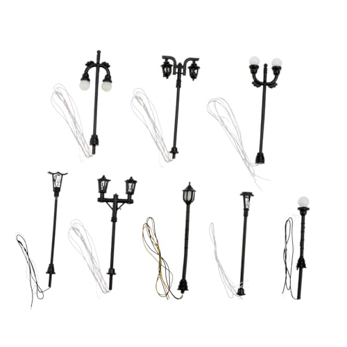 HOOTNEE 8 Stück Teiliges Miniatur Straßenlaternen aus Robustem Resin Kreatives Landschaftsdekor für Mini Szenenlayout Einfach zu Verwenden für Modellbau und Gartenbeleuchtung HOOTNEE 8 Stück Teiliges Miniatur Straßenlaternen aus Robustem Resin Kreatives Landschaftsdekor für Mini Szenenlayout Einfach zu Verwenden für Modellbau und Gartenbeleuchtung von HOOTNEE